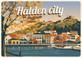 Postkort - Halden by