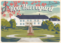Postkort - Rød herregård